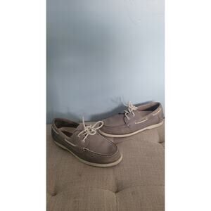 Cole Haan Gray Leather Men's Boat Shoes C12545 A-14 Size 7.5M